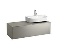 LAUFEN Caisson à tiroirs / buffet H4054530340421 117,5x34x45,5cm, découpe à droite, titane