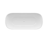 Laufen Baignoire Meda îlot Marbond 1800x800x590 mm blanc trop-plein clic-clac