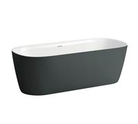 LAUFEN MEDA Baignoire, à poser, gris trafic mat/blanc brillant, Marbond, 1800x800x590mm, H2201121670001