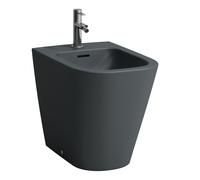 LAUFEN MEDA Bidet au sol, 1 trou pour robinetterie, avec trop-plein, 360x540x430mm, H8321117583021, Couleur: Graphite mat