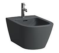 Laufen Bidet suspendu Meda – 1 trou, trop-plein, fixation invisible – Graphite mat 540×360×270 mm
