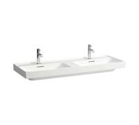 Laufen Lavabo double Meda - mural ou à poser sur meuble, blanc 1300x460x80 mm H8141120001041