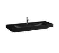 Meda lavabo mural ou à poser sur meuble noir mat 1200x460x80 mm - LAUFEN H8141117161071