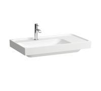 Meda lavabo mural ou à poser sur meuble tablette à droite blanc 800x460x80 mm - LAUFEN H8171160001581