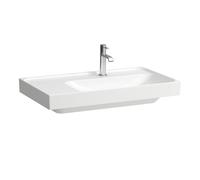 Meda lavabo mural ou à poser sur meuble tablette à gauche blanc mat 800x460x80mm - LAUFEN H8171157571111