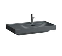 Meda lavabo mural ou à poser sur meuble tablette à gche graphite mat 800x460x80 - LAUFEN H8171157581081