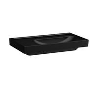 Meda lavabo mural ou à poser sur meuble tablette à gauche noir mat 800x460x80 mm - LAUFEN H8171157161121