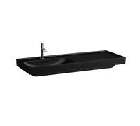 LAUFEN MEDA lavabo, encastrable, tablette à droite, 1200x460mm, sans trou pour robinet, avec trop-plein, H8171107161091, Couleur: Noir Mat