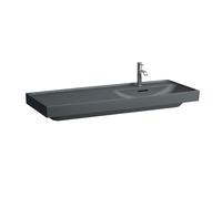 LAUFEN MEDA lavabo, encastrable, tablette à gauche, 1200x460mm, 1 trou pour robinet, avec trop-plein, H8171197581041, Couleur: Graphite mat