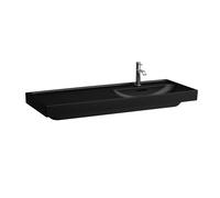 LAUFEN MEDA lavabo, encastrable, tablette à gauche, 1200x460mm, sans trou pour robinet, sans trop-plein, H8171197161121, Couleur: Noir Mat