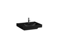 LAUFEN MEDA lavabo, encastrable, tablette à gauche, 600x460mm, 1 trou pour robinet, avec trop-plein, H8171127161041, Couleur: Noir Mat