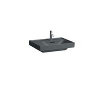 LAUFEN MEDA lavabo, encastrable, tablette à gauche, 600x460mm, sans trou pour robinet, avec trop-plein, H8171127581091, Couleur: Graphite mat
