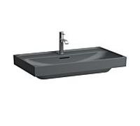 Laufen Meda lavabo H8101177581081 80x46cm, à encastrer, avec trop-plein, 3 trous de robinetterie, graphite mat