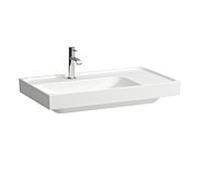 LAUFEN MEDA lavabo, encastrable, 800x460mm, tablette à droite, 3 trous pour robinetterie, sans trop-plein, H8171160001581, Couleur: Blanc