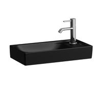 Meda lave-mains plage de robinetterie à droite noir mat 460x235x80 mm - LAUFEN H8151137161121