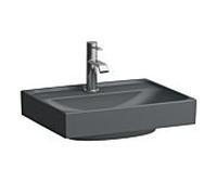 LAUFEN MEDA Lave-mains, encastrable, 450x350mm, 1 trou pour robinet, avec trop-plein, H8151117581041, Couleur: Graphite mat