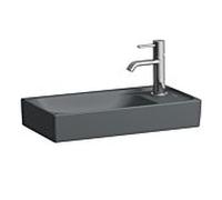 Meda lave-mains plage de robinetterie à droite graphite mat 460x235x80 mm - LAUFEN H8151137581121