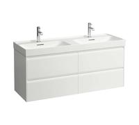 Laufen Meda - Meuble-lavabo, 52x128x45 cm, 4 tiroirs, blanc mat H4216440112601
