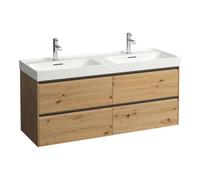 Laufen Meda - Meuble-lavabo, 52x128x45 cm, 4 tiroirs, chêne H4216440112671