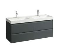 Laufen Meda - Meuble-lavabo, 52x128x45 cm, 4 tiroirs, gris H4216440112661