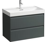 LAUFEN MEDA Meuble sous-lavabo, 2 tiroirs, système de rangement inclus, pour H810117, 784x448x515mm, H4216120112661, Couleur: Trafic gris