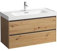 Laufen Meuble sous-lavabo Meda 1000 – 2 tiroirs – Chêne sauvage – 985×450×515 mm