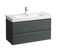 LAUFEN MEDA Meuble sous-lavabo, 2 tiroirs, système de rangement inclus, pour H810119, 984x448x515mm, H4216220112661, Couleur: Trafic gris