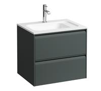 LAUFEN MEDA Meuble sous-lavabo, 2 tiroirs, système de rangement inclus, pour H814113, 572x442x504mm, H4216720112661, Couleur: Trafic gris