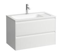 Laufen Meuble sous-lavabo Meda 2 tiroirs, rangement inclus, pour H814117, blanc mat