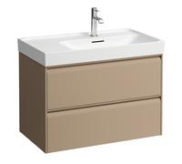 Laufen Meuble sous-lavabo Meda 2 tiroirs, système de rangement inclus, pour lavabo 817115, cappuccino