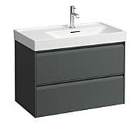Laufen Meda meuble sous-vasque H4215920112661 78,4x51,5x44,8cm, 2 tiroirs, gris signalisation