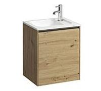 Laufen Meuble sous-lavabo Meda 450 1 porte SoftClose charnières à droite Chêne sauvage 435x340x515