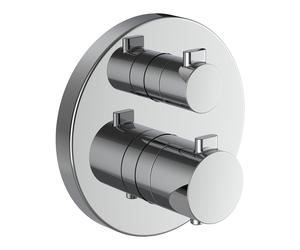 LAUFEN MEDA Mitigeur de bain à 2 poignées, thermostatique, encastré, pour Simibox, combiné de sécurité intégré, chromé, HF506687100000