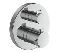 Meda mitigeur de douche thermostatique à encastrer avec simibox chromé - LAUFEN HF506676100000