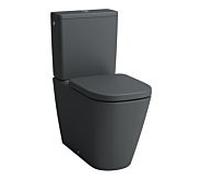 Laufen Cuvette WC au sol Meda – Sans rebord, Silent Flush, Graphite mat 680×360×430