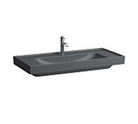 LAUFEN MEDA lavabo à poser, poncé, tablette des deux côtés, 1000x460mm, 3 trous pour robinet, sans trop-plein, H8161197581581, Couleur: Graphite mat