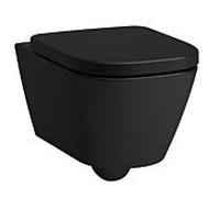 Laufen Cuvette WC suspendue Meda H8201107160001 sans rebord Silent Flush Noir mat 36x54 cm