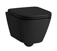 Laufen WC suspendu Meda H8201137160001 – 36×49 cm, sans rebord, noir mat, Silent Flush