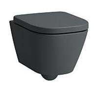 Laufen – WC suspendu Meda – compacte – sans rebord, Silent Flush – 36x49 cm – Graphite mat
