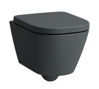 LAUFEN MEDA WC suspendu Advanced compact, sans rebord, Silent Flush, 360x490mm, fixation cachée chasse deau basse, H8201137580001, Couleur: Graphite mat