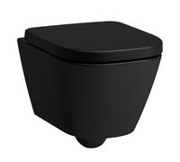 LAUFEN MEDA WC suspendu Advanced compact, sans rebord, Silent Flush, 360x490mm, fixation cachée chasse deau basse, H8201137160001, Couleur: Noir Mat