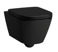 LAUFEN MEDA WC suspendu Advanced, sans rebord, Silent Flush, 360x540mm, fixation cachée chasse deau basse, H8201107160001, Couleur: Noir Mat