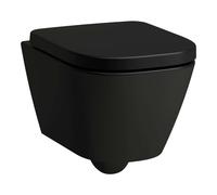 LAUFEN MEDA WC suspendu Advanced compact, sans rebord, Silent Flush, 360x490mm, fixation cachée chasse deau basse, H8201137160001, Couleur: Noir Mat