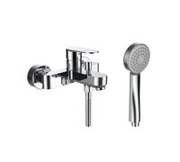 Neja mitigeur bain-douche mural avec inverseur, flexible et douchette chromé - LAUFEN H3215170041311
