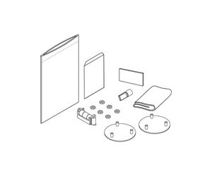 LAUFEN NIARA, NIARA S Kit de collage pour patères, anneaux porte-serviettes et porte-papier toilette, H3800610000011,