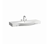 LAUFEN Palace vasque 8127040001081 120 x 51 cm, blanc , non découpé, 3 trous de robinetterie