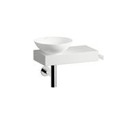 LAUFEN PICCOLO NOVO Plan de toilette, suspendu, tablette à droite, 1 trou pour robinet, sans trop-plein, 555x320x400mm, H561PN40001111, Couleur: Blanc brillant