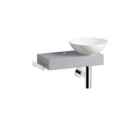 Laufen Plan de toilette Piccolo Novo H561PN37101111 – tablette à gauche, 1 trou, matte nordique