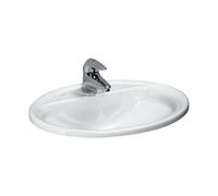 Laufen Pro - Lavabo encastré, 56x44 cm, 1 trou pour robinetterie, blanc H8139510001041