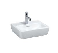 LAUFEN PRO A lave-mains, 1 trou de robinetterie, avec trop-plein, 450x340mm, H8119510001041, Couleur: Blanc